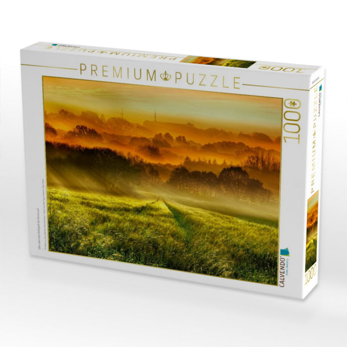 Über dem Kornfeld geht die Sonne auf - CALVENDO Foto-Puzzle'