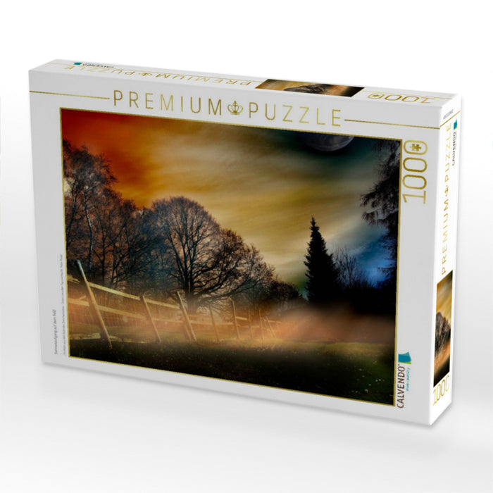 Sonnenaufgang auf dem Feld - CALVENDO Foto-Puzzle'