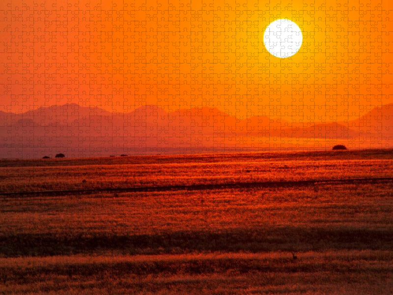 Sonnenuntergang in der Wüste Namib - CALVENDO Foto-Puzzle'