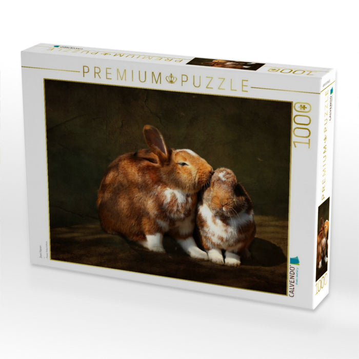 Zwei Hasen - CALVENDO Foto-Puzzle'