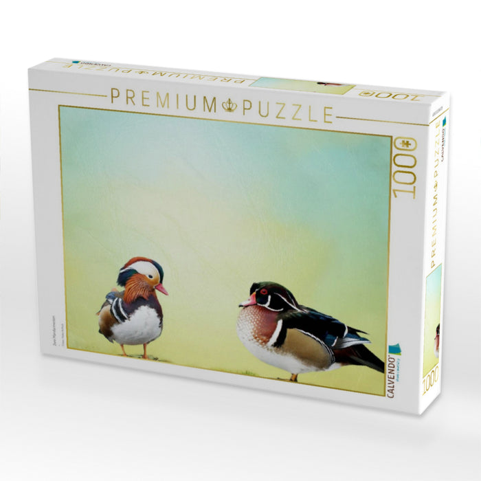Zwei Mandarinenten - CALVENDO Foto-Puzzle'