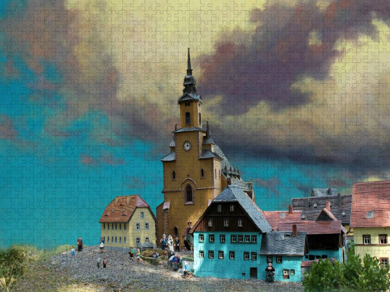 Stadtkirche Oederan - CALVENDO Foto-Puzzle'