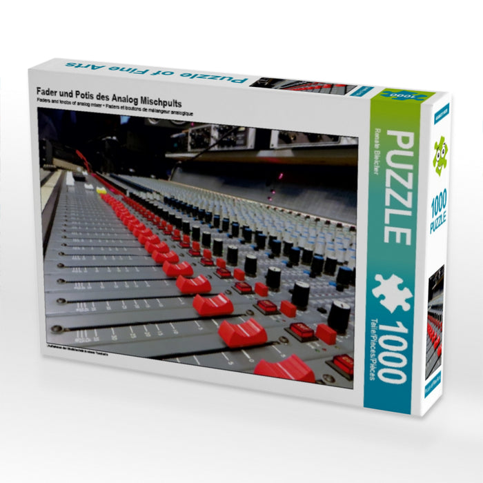 Fader und Potis des Analog Mischpults 1000 Teile Puzzle quer - CALVENDO Foto-Puzzle'