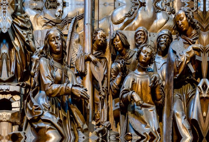 Premium Textil-Leinwand Premium Textil-Leinwand 90 cm x 60 cm quer Altarbild von Tilman Riemenschneider.