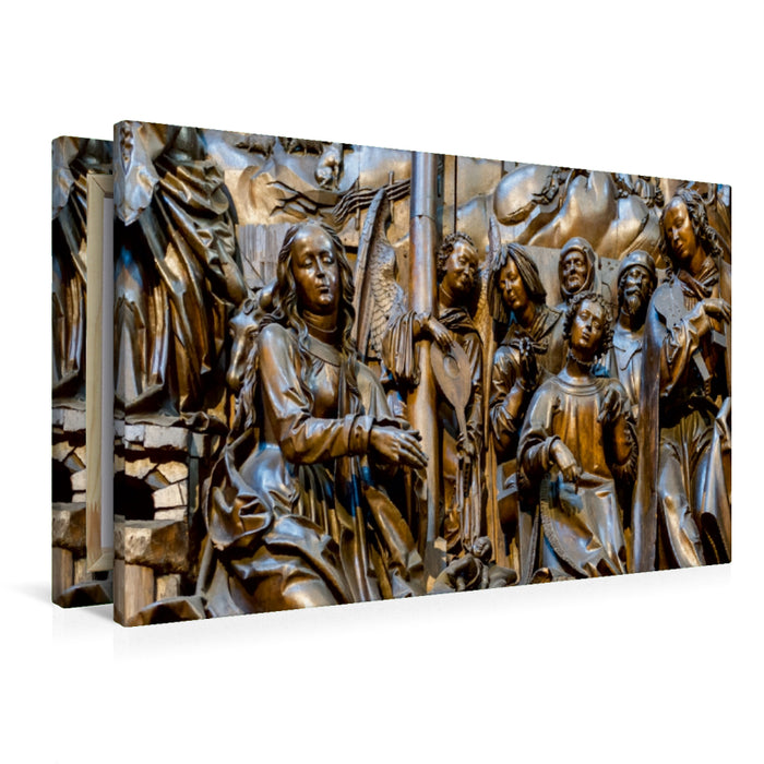 Premium Textil-Leinwand Premium Textil-Leinwand 90 cm x 60 cm quer Altarbild von Tilman Riemenschneider.