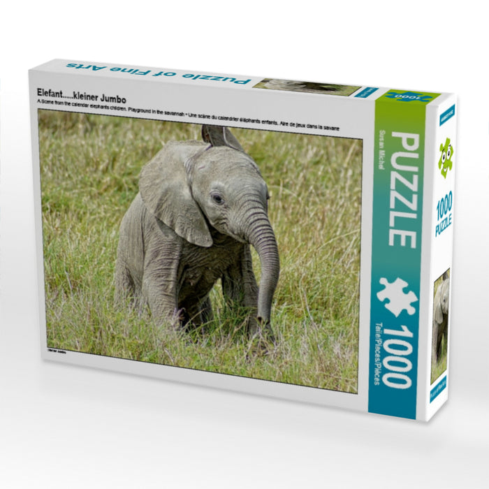 Elefant.....kleiner Jumbo 1000 Teile Puzzle quer - CALVENDO Foto-Puzzle'