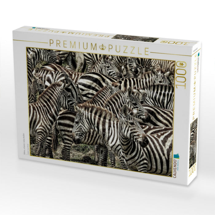 Zebras....schwarz- weiss streifen - CALVENDO Foto-Puzzle'