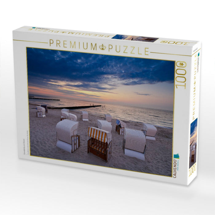 Strandkörbe am Strand - CALVENDO Foto-Puzzle'