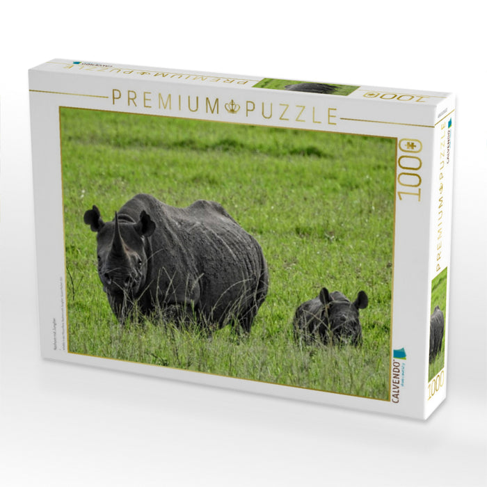 Nashorn mit Jungtier - CALVENDO Foto-Puzzle'