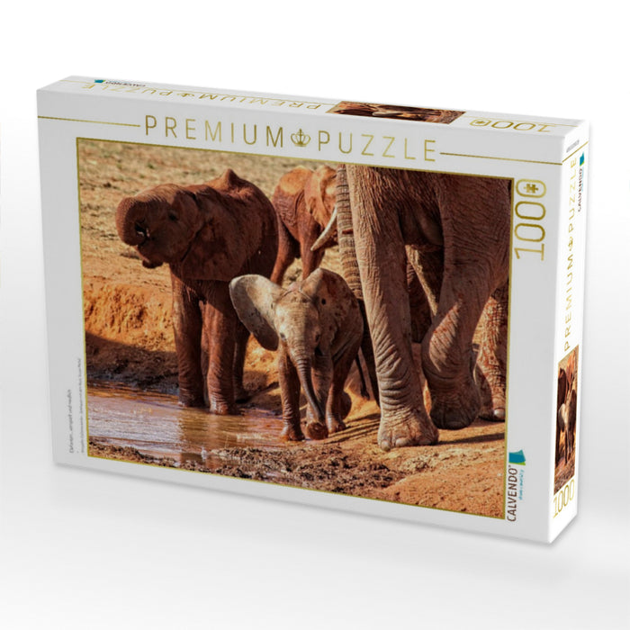 Elefanten....verspielt und niedlich - CALVENDO Foto-Puzzle'