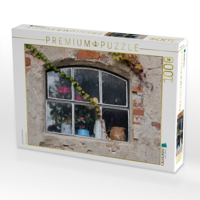 Fenster mit Efeuranken - CALVENDO Foto-Puzzle'