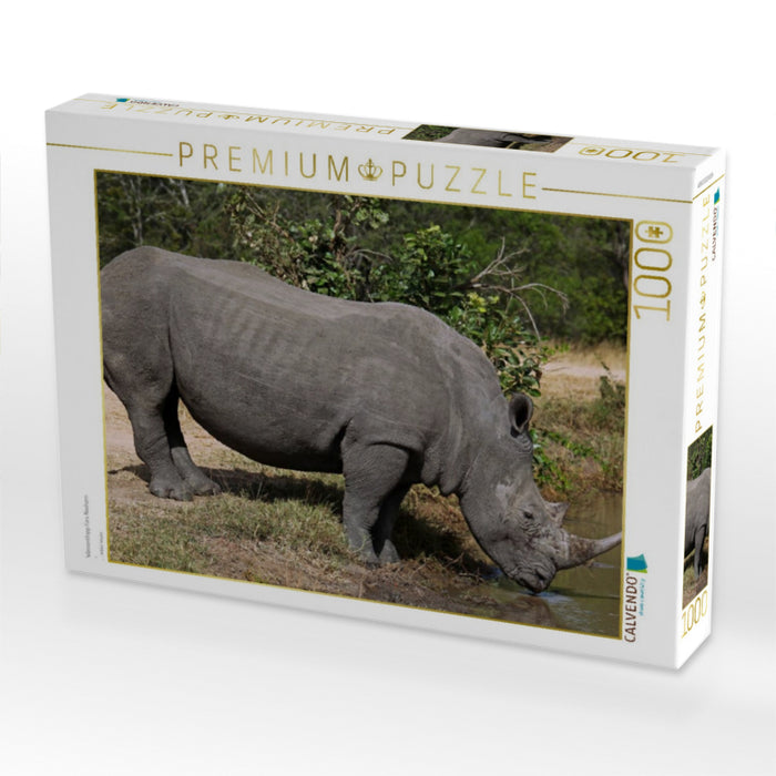 Wasserstopp fürs Nashorn - CALVENDO Foto-Puzzle'