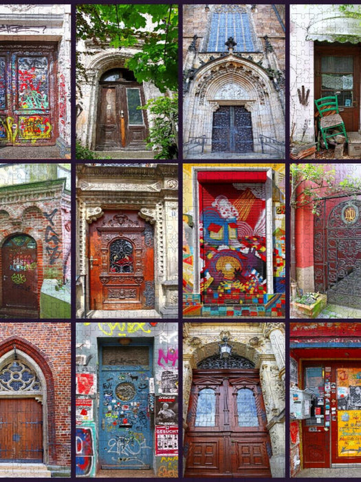 ANGEKLOPFT - TÜREN IN BREMEN - CALVENDO Foto-Puzzle'