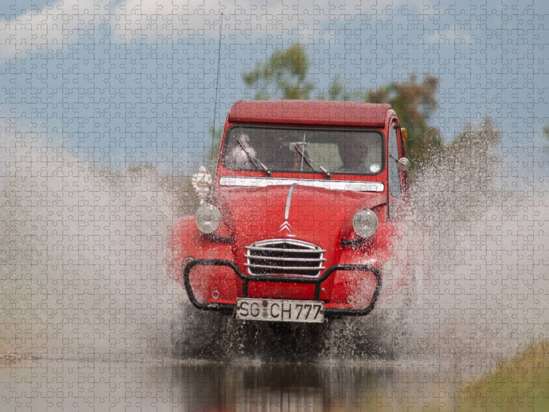 Citroën 2CV - Ente rot - CALVENDO Foto-Puzzle'