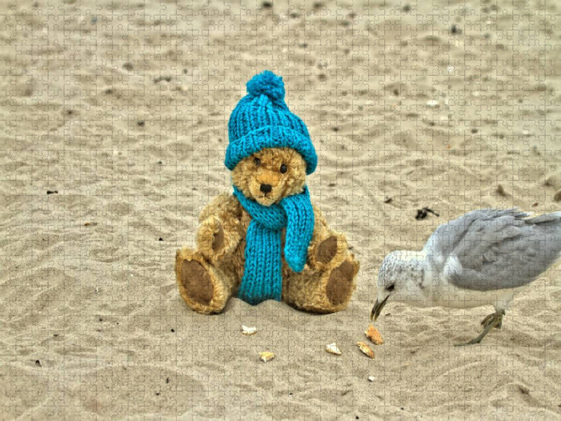 Teddy Sammy am Strand - CALVENDO Foto-Puzzle'