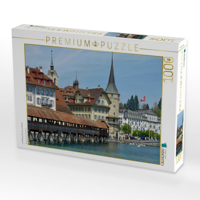 LUZERN Kapellbrücke und Altstadt - CALVENDO Foto-Puzzle'