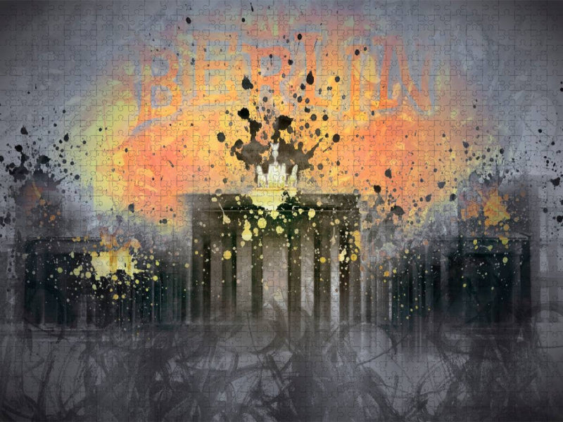 Digital-Art BERLIN Brandenburger Tor - CALVENDO Foto-Puzzle'