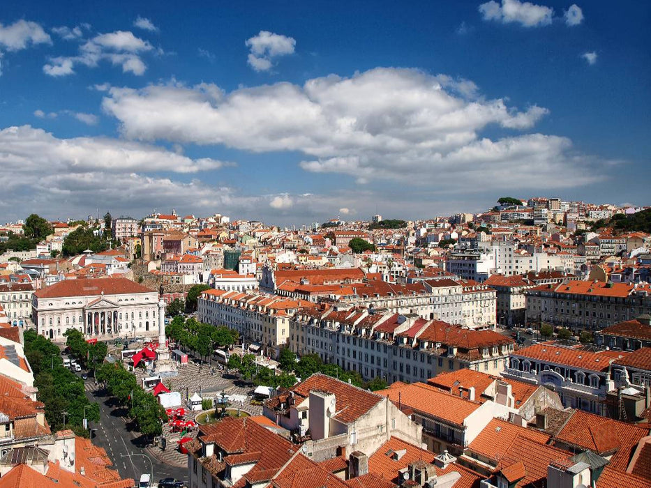 Lissabon - Blick über den Rossio - CALVENDO Foto-Puzzle'