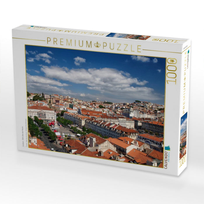 Lissabon - Blick über den Rossio - CALVENDO Foto-Puzzle'