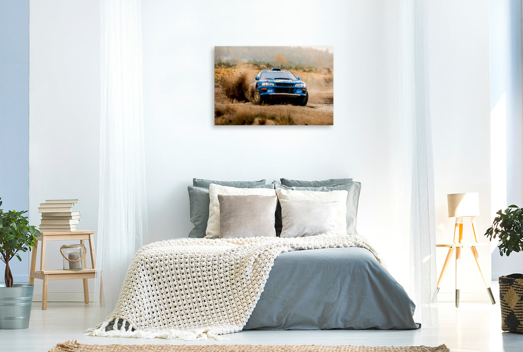Toile textile haut de gamme Toile textile haut de gamme 120 cm x 80 cm paysage Subaru Impreza WRC 