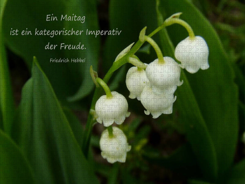 Maiglöckchenzitat - CALVENDO Foto-Puzzle'
