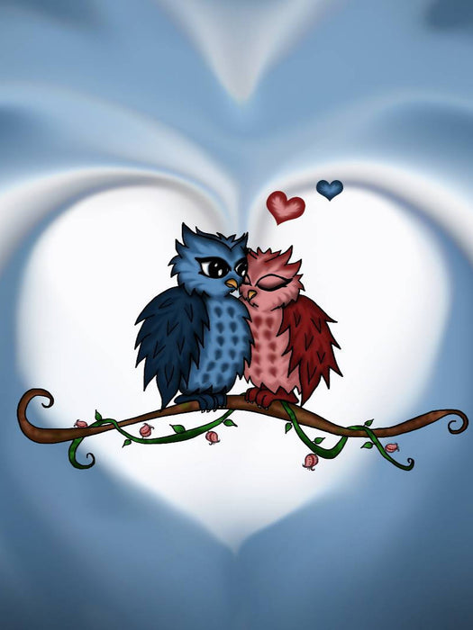 Eulen Pärchen - CALVENDO Foto-Puzzle'