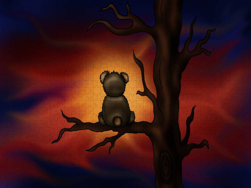 Teddybär bei Nacht - CALVENDO Foto-Puzzle'
