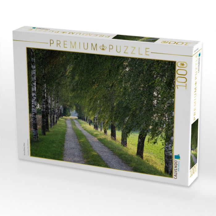 Grüne Birken Allee - CALVENDO Foto-Puzzle'