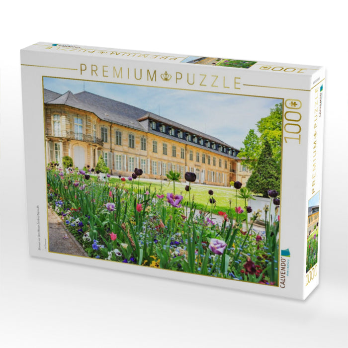 Blumen vor dem Neuen Schloss Bayreuth - CALVENDO Foto-Puzzle'