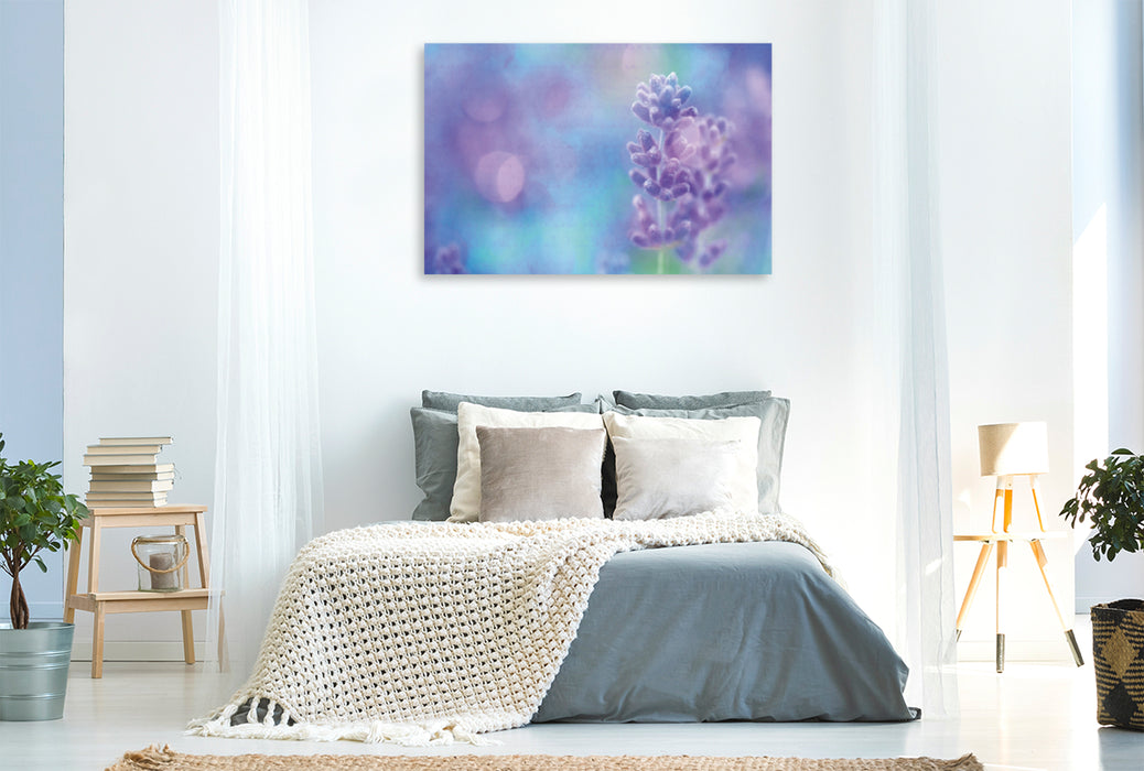 Premium Textil-Leinwand Premium Textil-Leinwand 120 cm x 80 cm quer Romantischer Lavendel