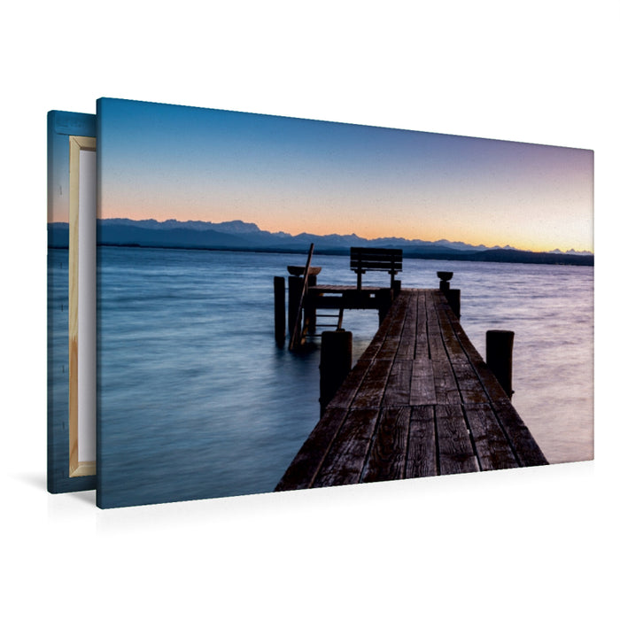 Premium Textil-Leinwand Ammersee