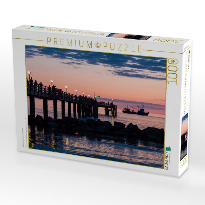 Seebrücke Wustrow am Abend - CALVENDO Foto-Puzzle'