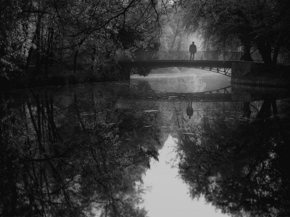 Brücke am See - CALVENDO Foto-Puzzle'
