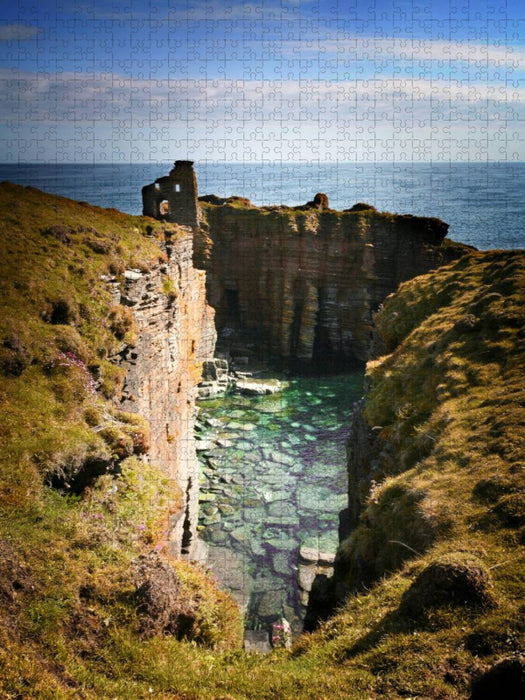 Buchollie Castle, Caithness, Schottland - CALVENDO Foto-Puzzle'