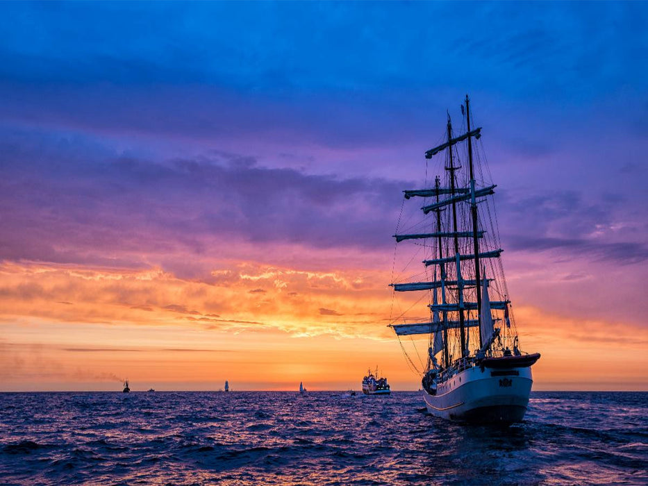 Ein Motiv aus dem Kalender Windjammer auf der Ostsee im Abendlicht - CALVENDO Foto-Puzzle'