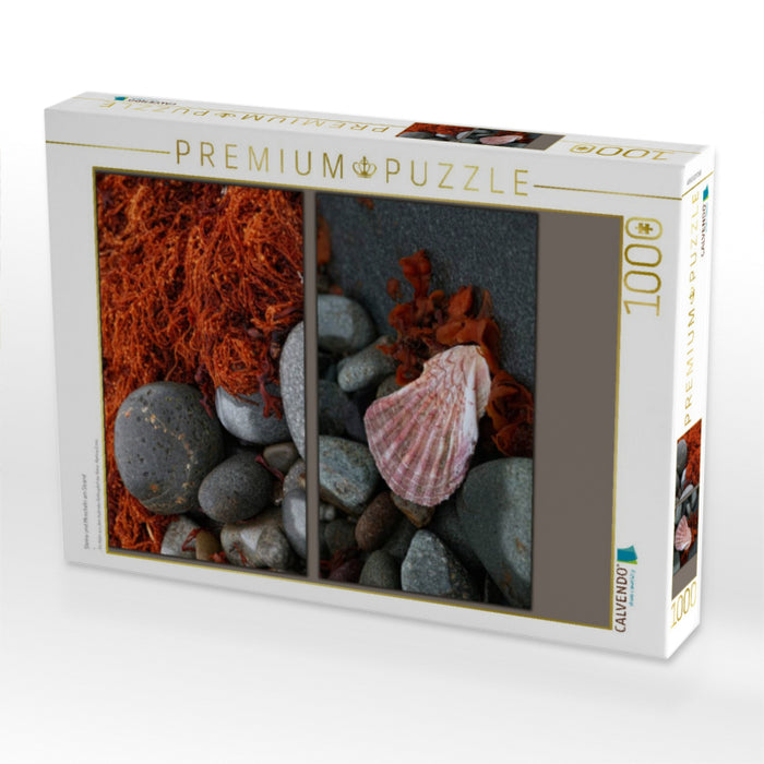 Steine und Muscheln am Strand - CALVENDO Foto-Puzzle'