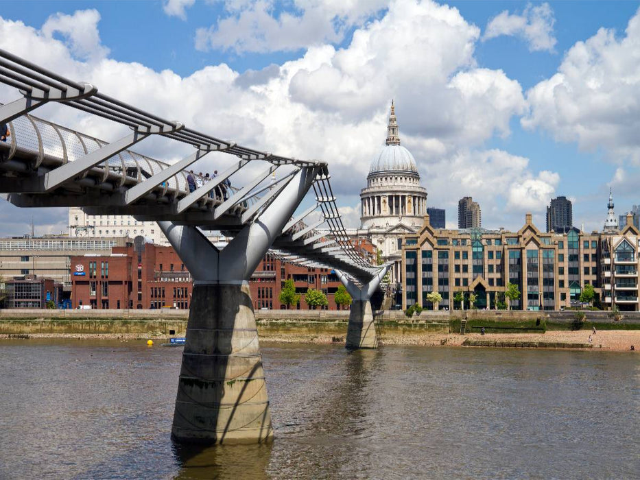 Millennium Bridge und St Paul’s Cathedral - CALVENDO Foto-Puzzle'