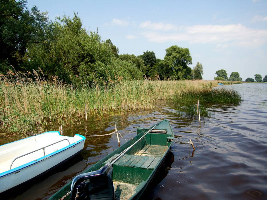 Boote am Ufer vom Hohennauener See - CALVENDO Foto-Puzzle'