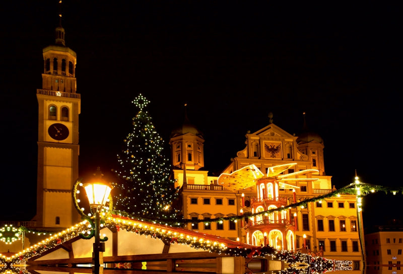 Premium Textil-Leinwand Christkindlesmarkt Augsburg, Germany