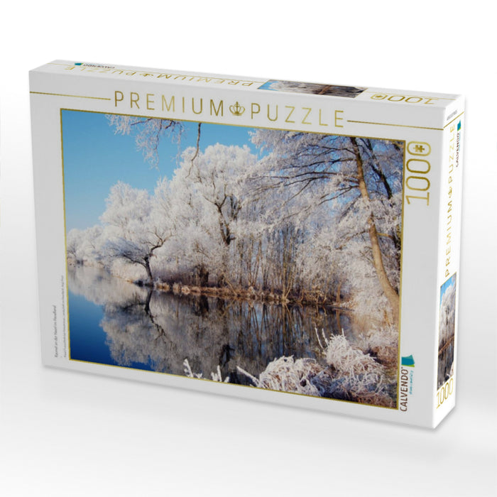 Raureif an der Havel im Havelland - CALVENDO Foto-Puzzle'