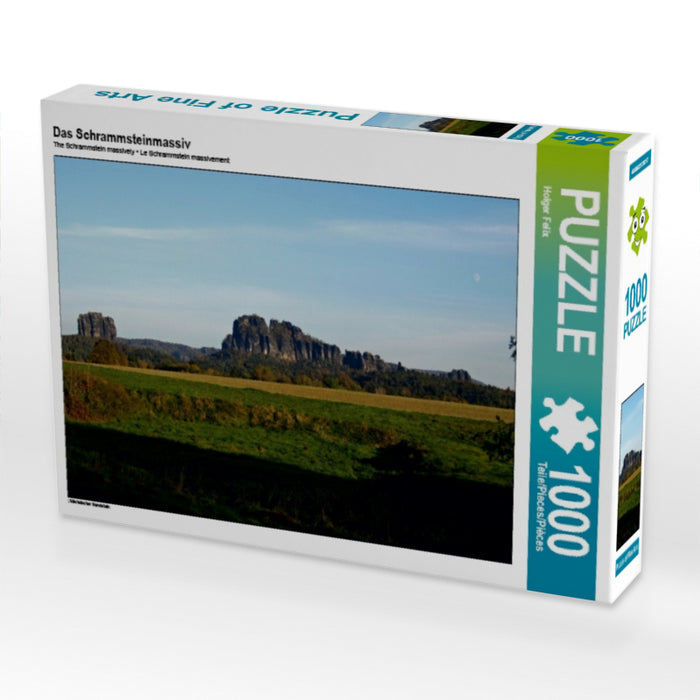 Das Schrammsteinmassiv 1000 Teile Puzzle quer - CALVENDO Foto-Puzzle'