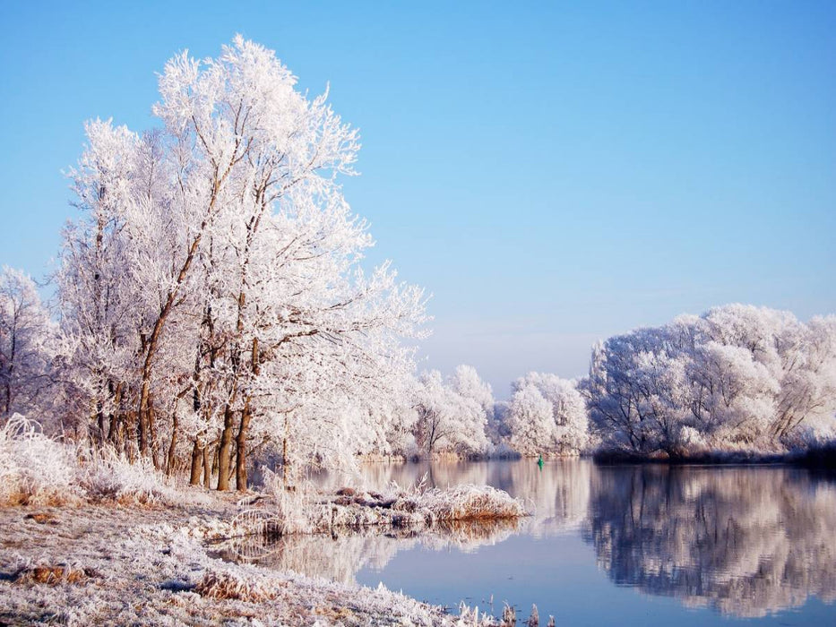 Winterlandschaft an der Havel. Landschaft im Havelland. - CALVENDO Foto-Puzzle'