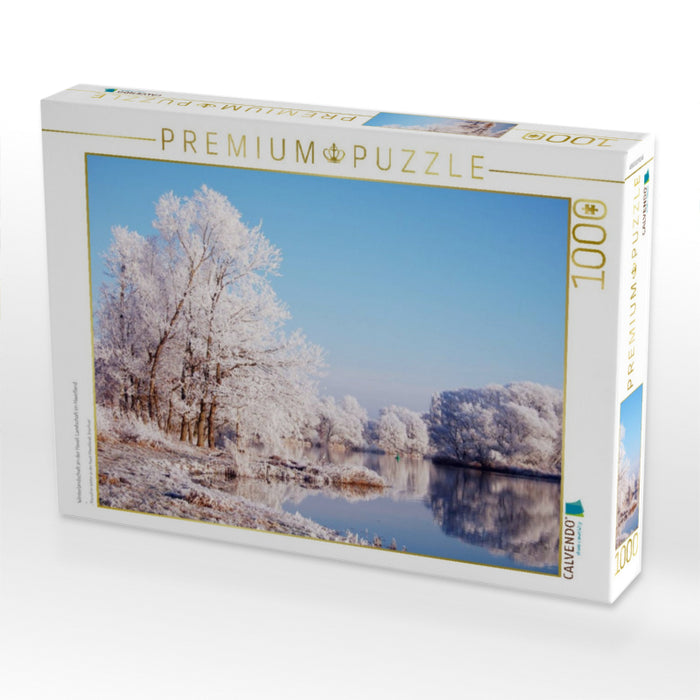 Winterlandschaft an der Havel. Landschaft im Havelland. - CALVENDO Foto-Puzzle'