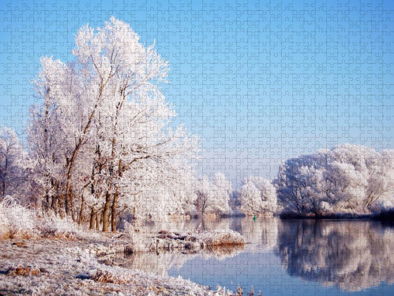 Winterlandschaft an der Havel. Landschaft im Havelland. - CALVENDO Foto-Puzzle'