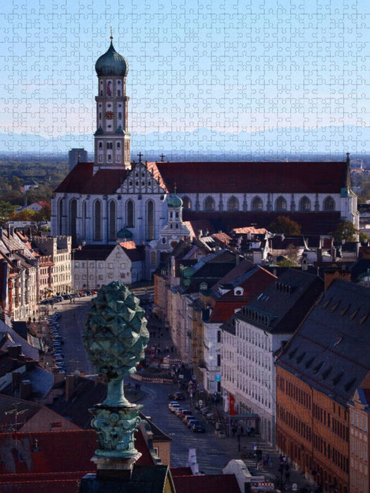 Basilika St. Ulrich und Afra, Augsburg, Deutschland - CALVENDO Foto-Puzzle'