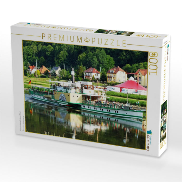 Schaufelraddampfer Kurort Rathen - CALVENDO Foto-Puzzle'