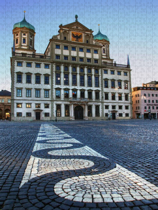 Rathaus, Augsburg, Deutschland - CALVENDO Foto-Puzzle'