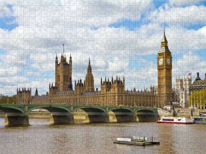 Westminster Bridge und Houses of Parliament - CALVENDO Foto-Puzzle'