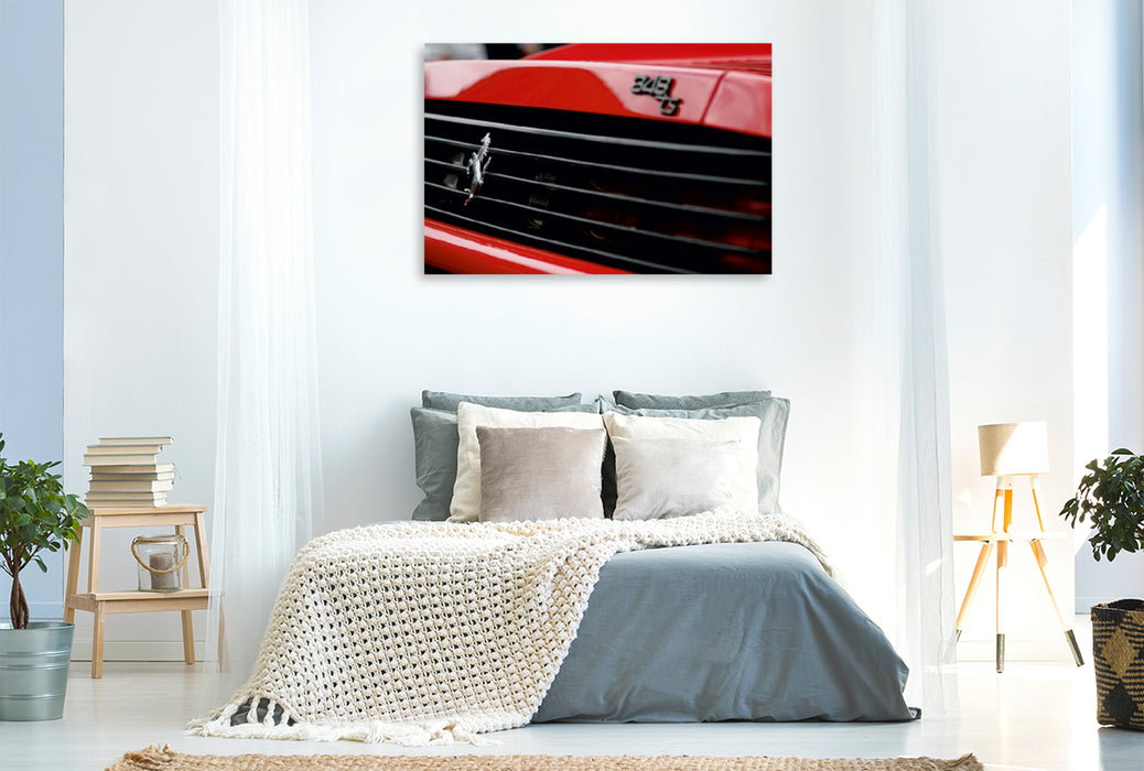 Toile textile premium Toile textile premium 120 cm x 80 cm paysage Ferrari 348 TS 