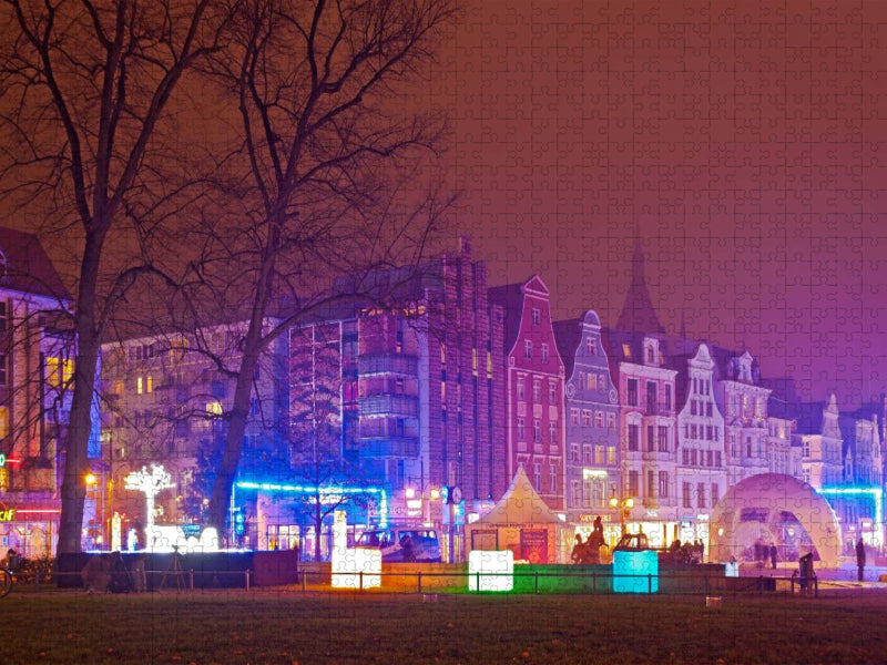 Rostock am Abend - CALVENDO Foto-Puzzle'